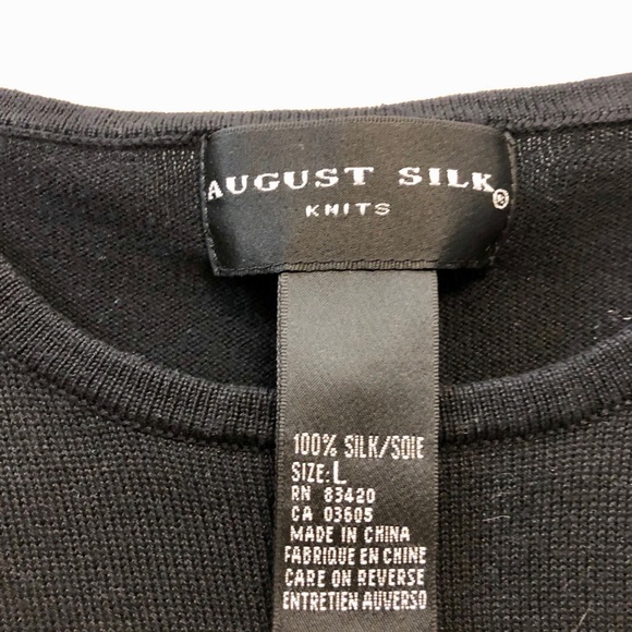 August Silk Knits top size L - Picture 2 of 2